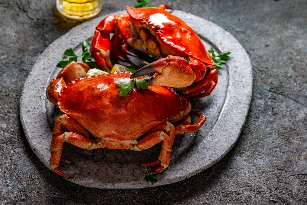 crabes sur assiette